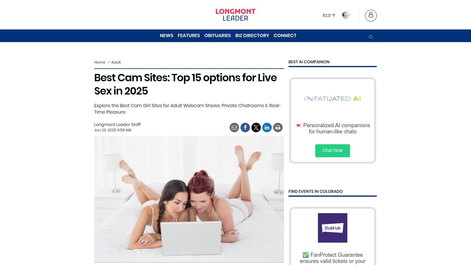 4. Longmont Leader's Best Cam Sites