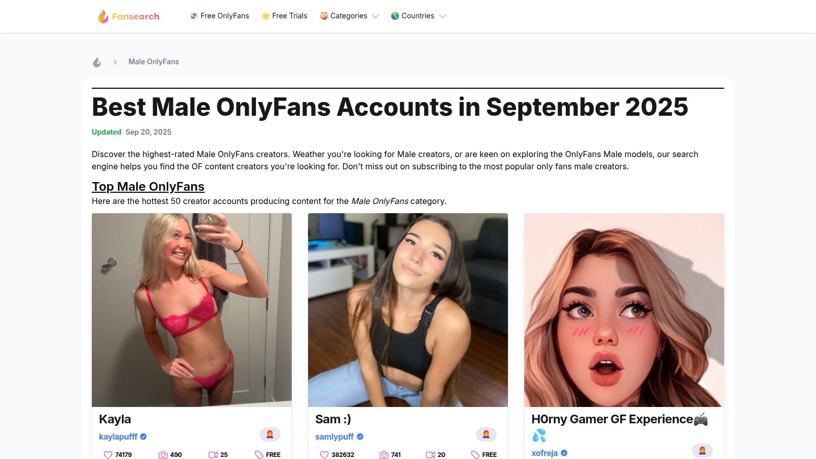 Fansearch (Male OnlyFans category)