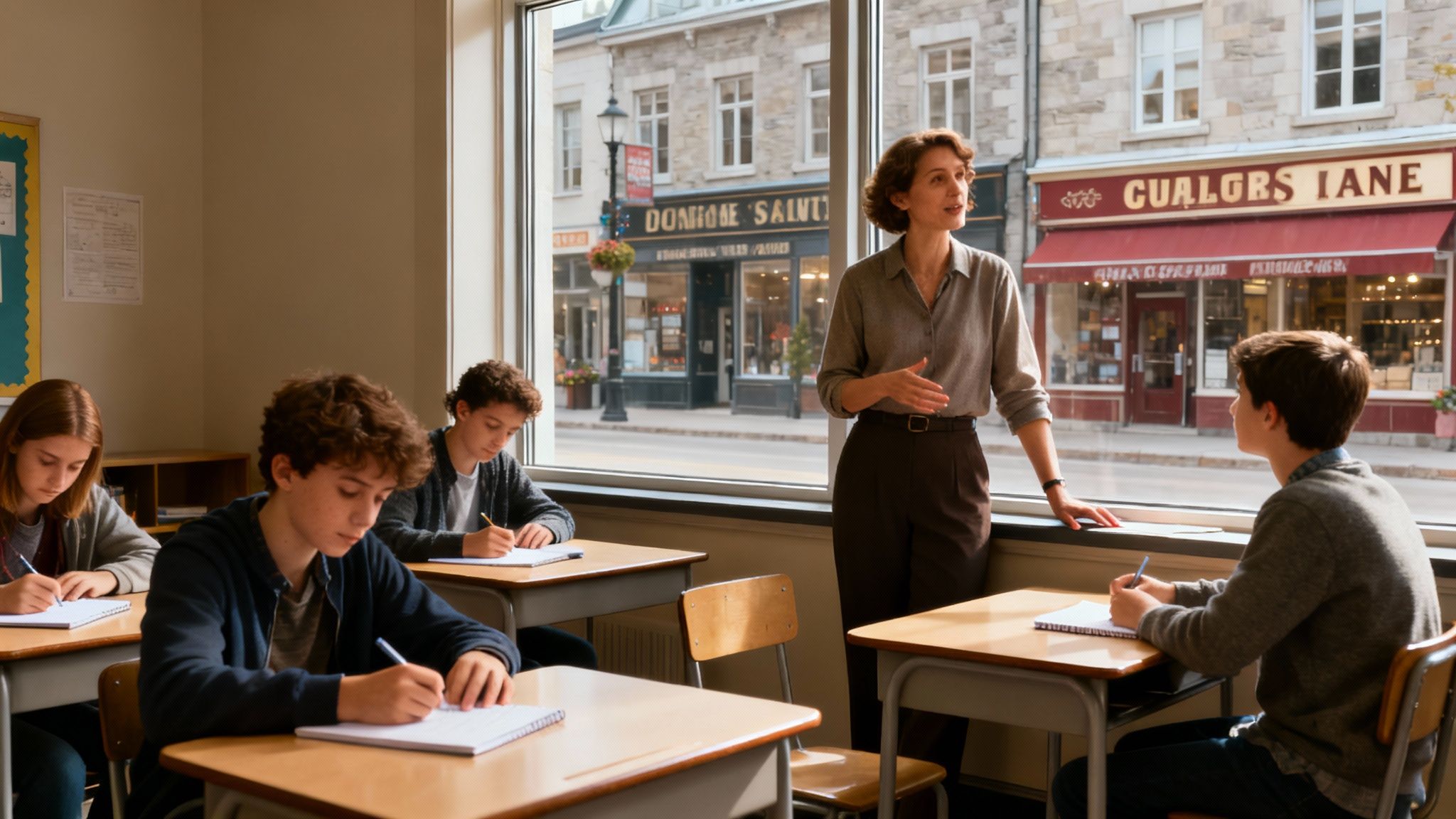 Vue du Château Frontenac et de la ville de Québec, symbolisant le contexte francophone unique
