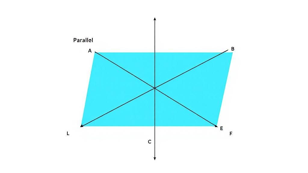 Illustration d'angles alternes internes
