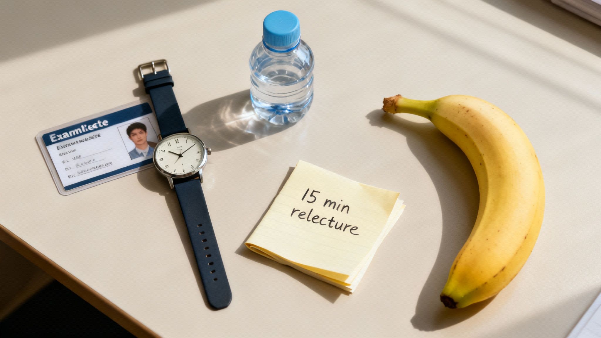 Étudiant confiant le jour de l'examen