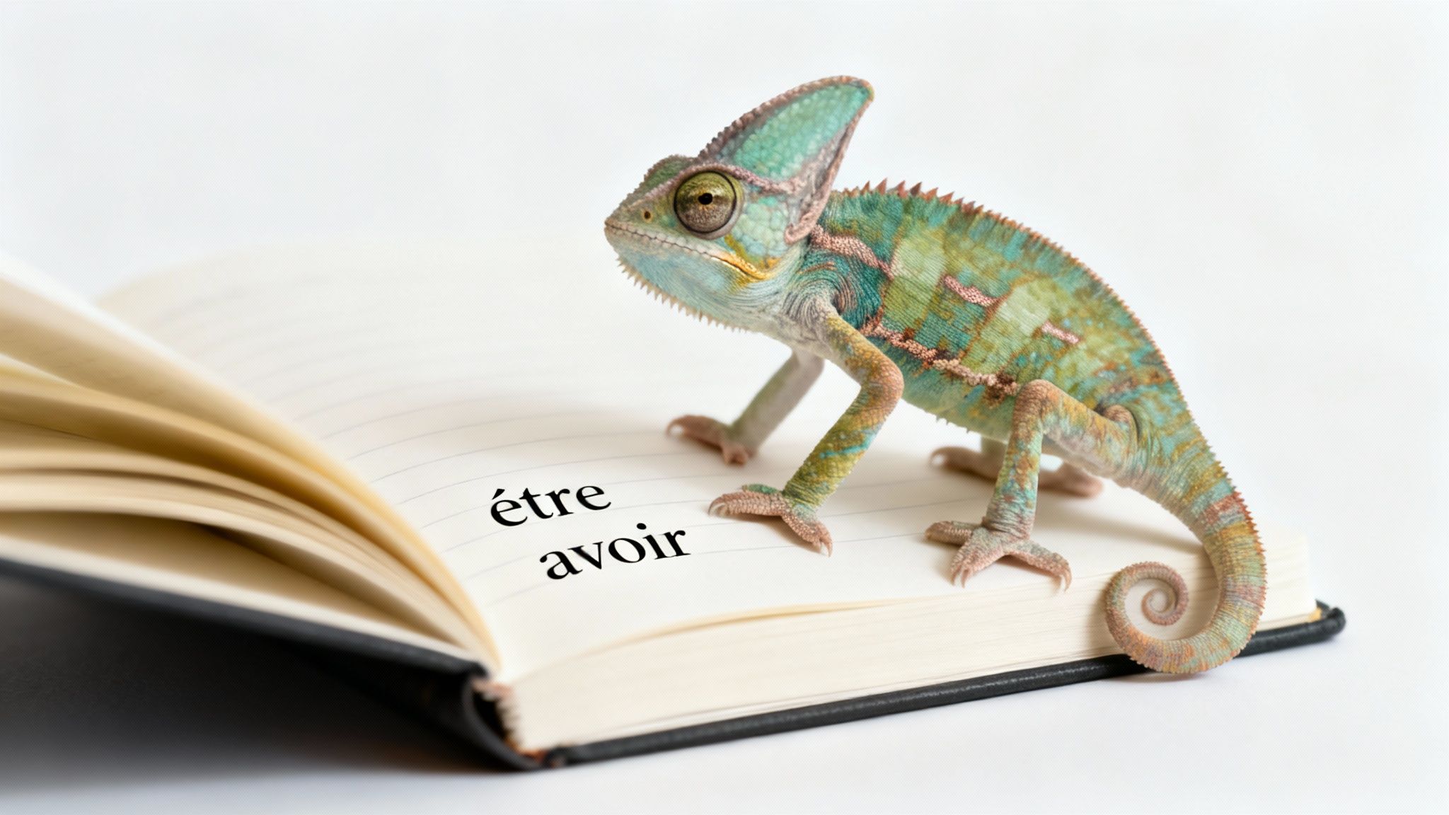 Une personne écrivant dans un cahier pour symboliser l'apprentissage des règles de grammaire.