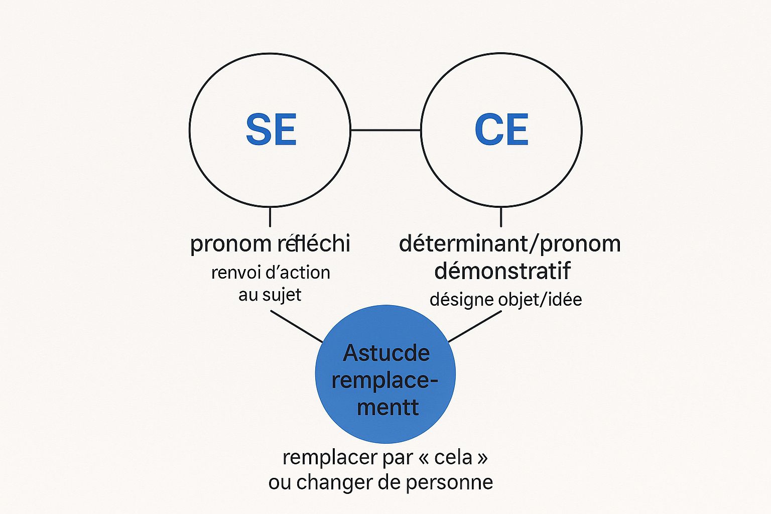 Infographic about homophones se ce