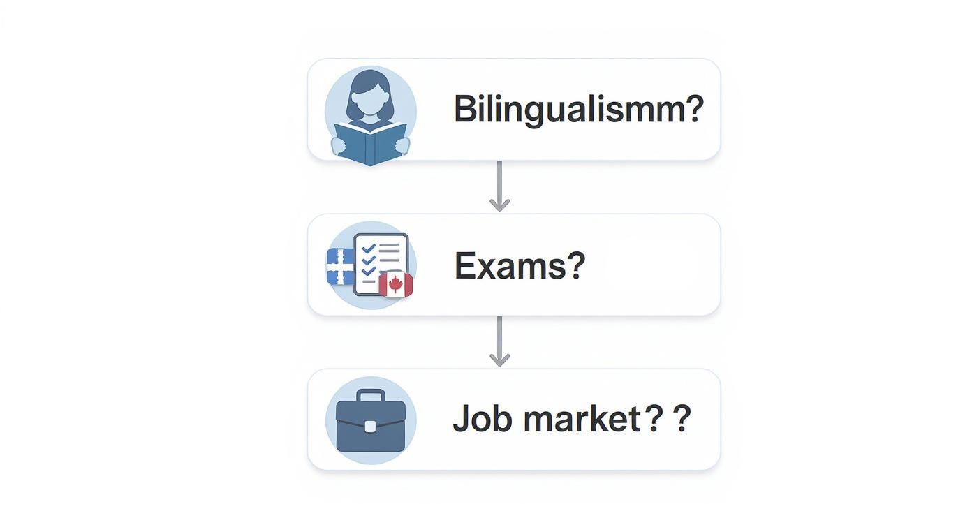 Infographic about Tutorat français Montréal