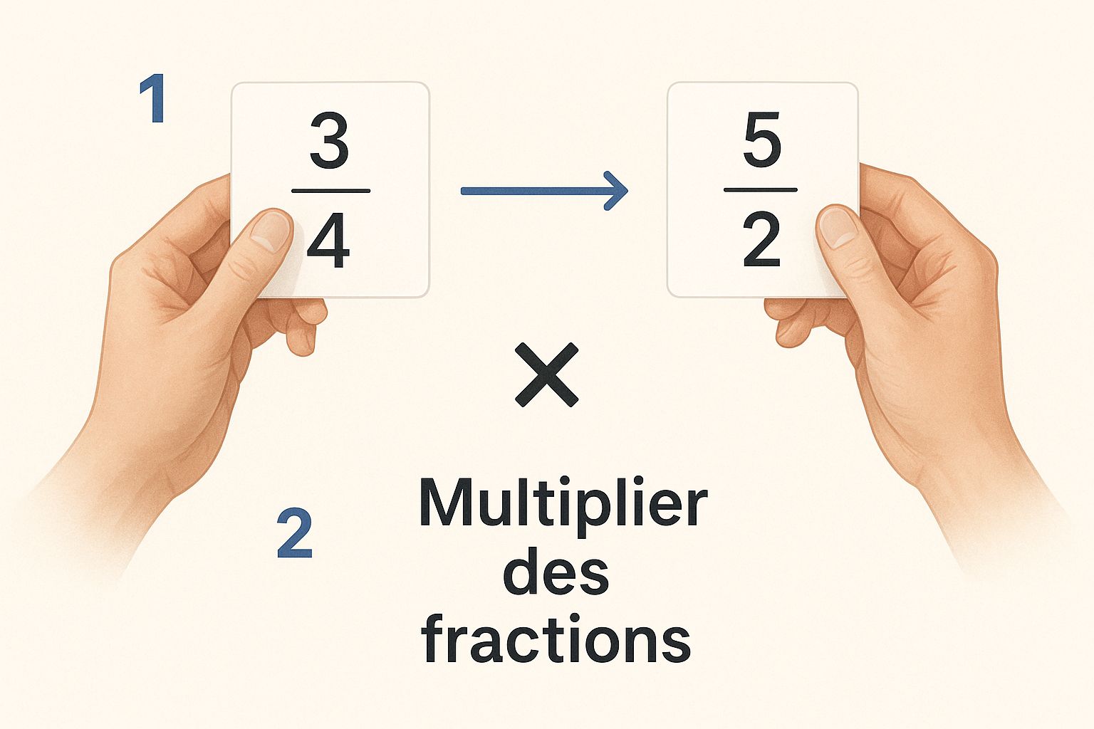 Infographic about division de fraction