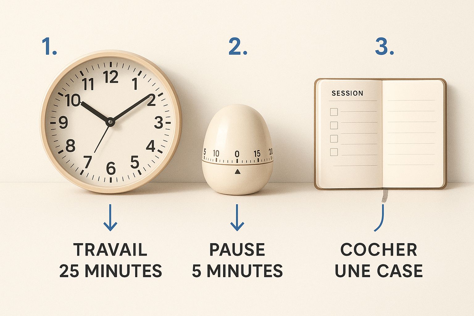 Infographic about comment étudier efficacement