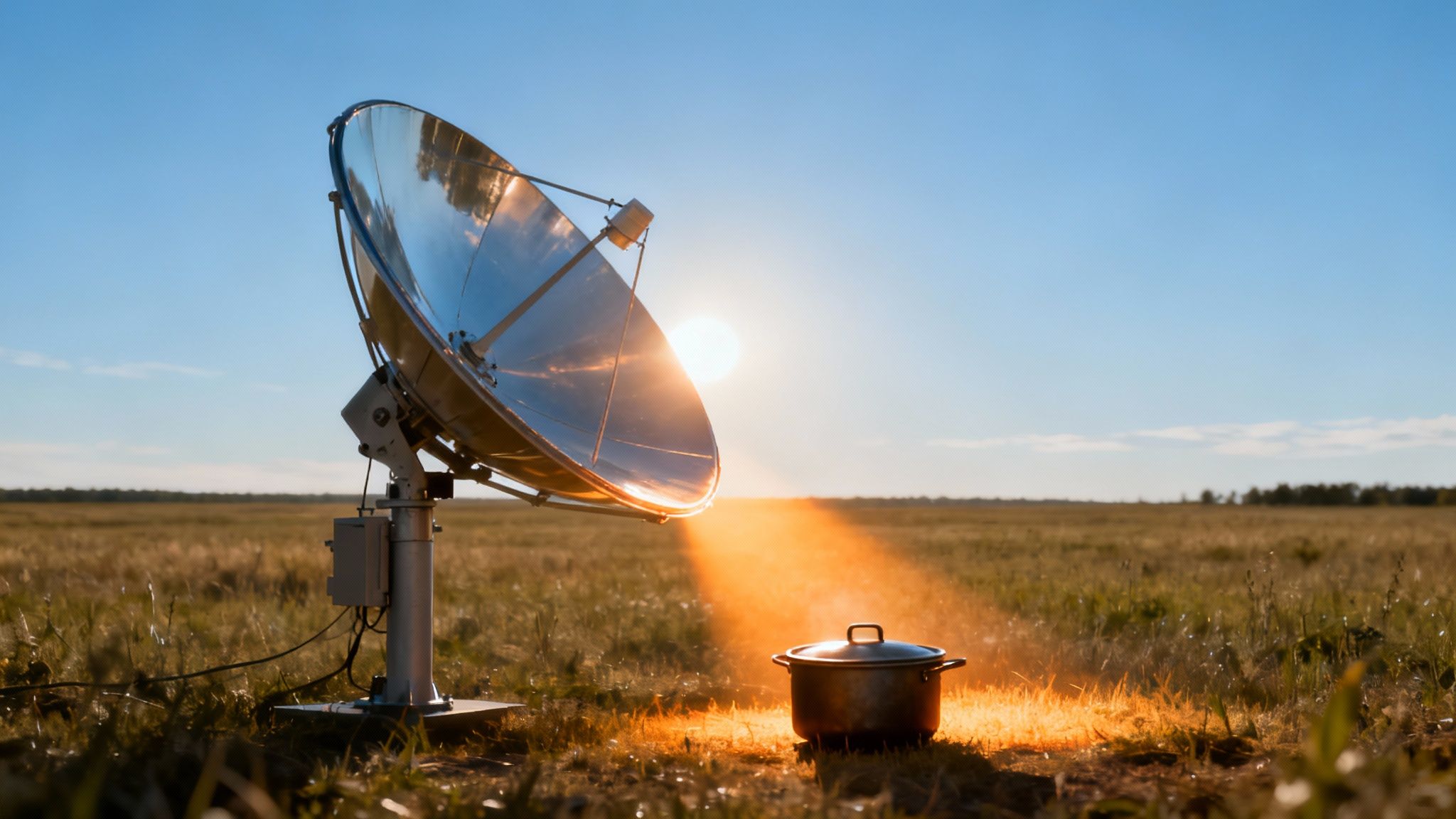 Les concentrateurs solaires et cuiseurs paraboliques