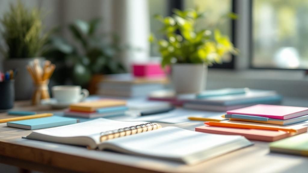 Une personne assise à un bureau, regardant par la fenêtre, semblant chercher de la motivation pour étudier.