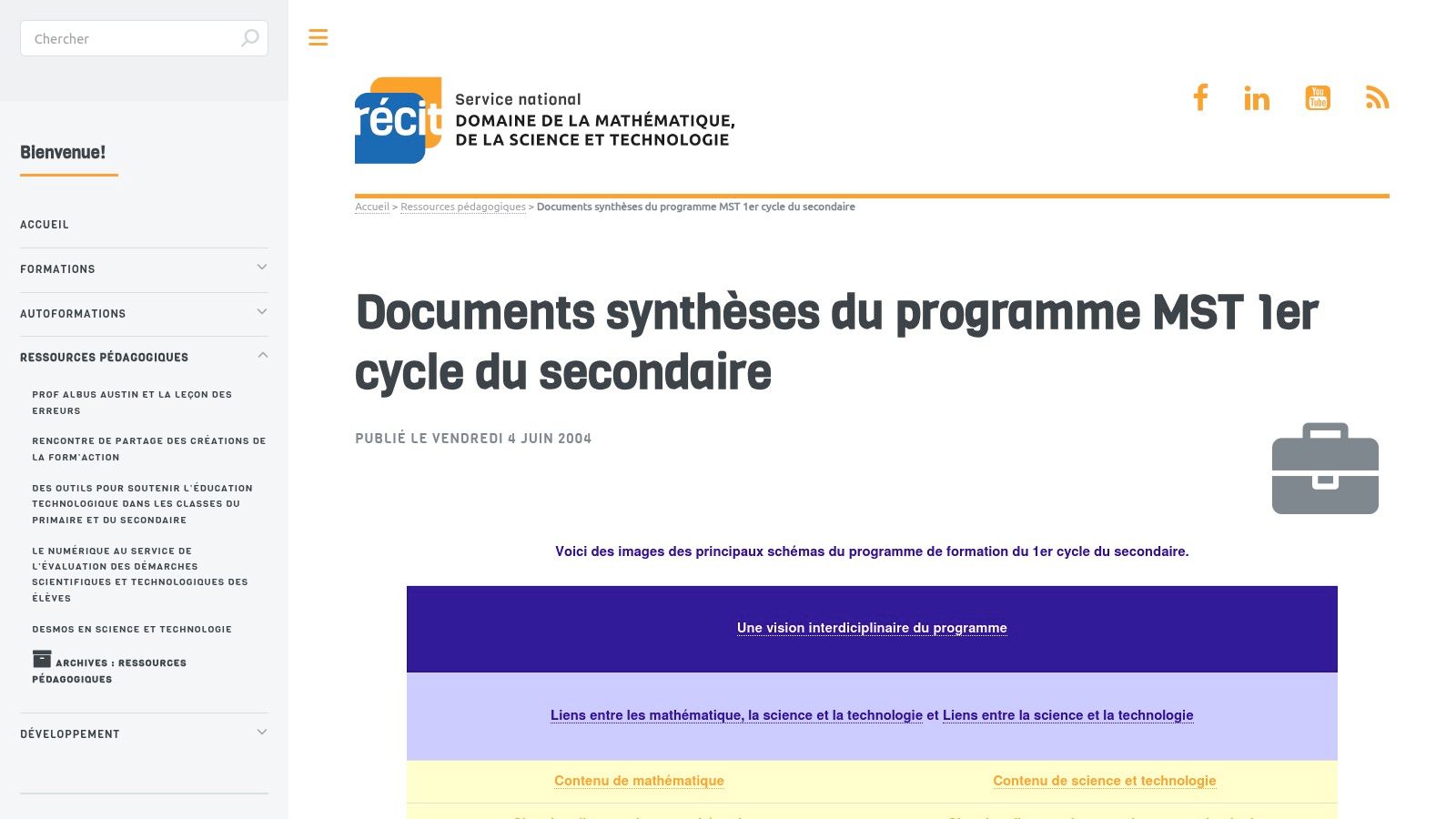 RÉCIT MST : La référence pédagogique officielle