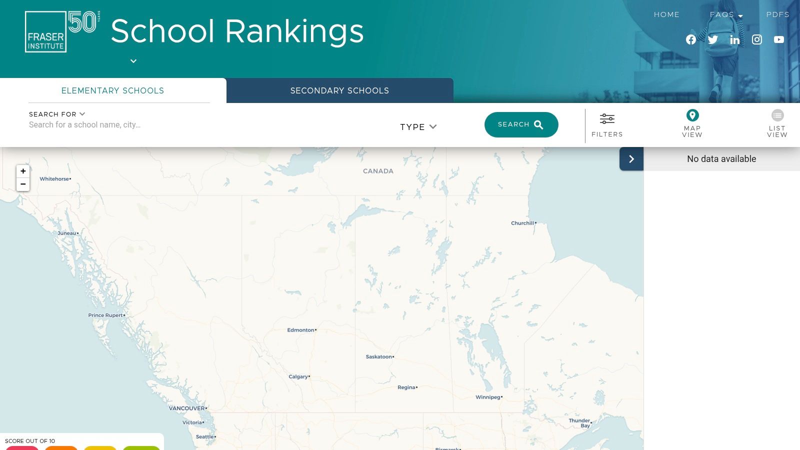 1. CompareSchoolRankings (Fraser Institute)