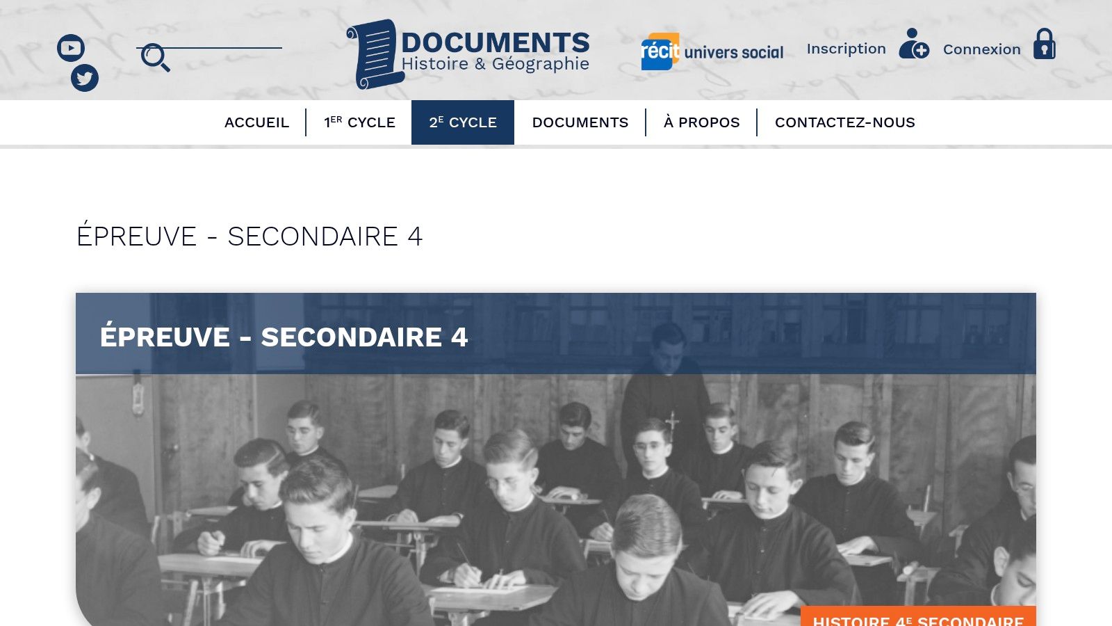 RÉCIT univers social – Épreuve 4e secondaire (documents prêts à imprimer)