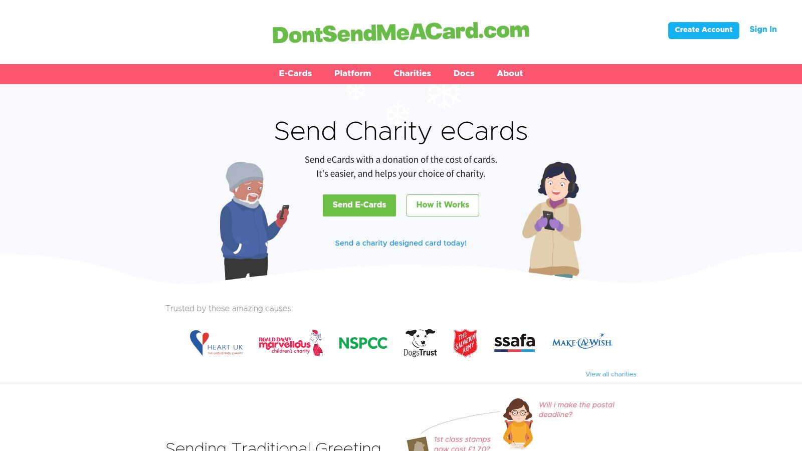 DontSendMeACard ecard for dad homepage
