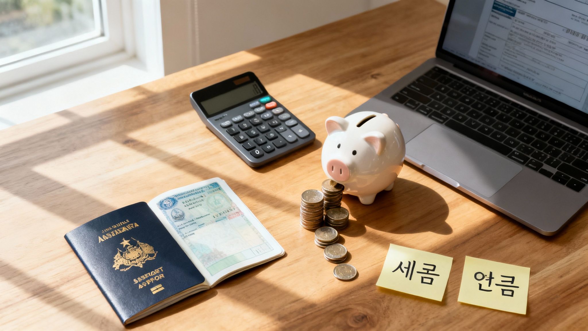 호주 임시 거주 비자 소지자의 세금과 연금(Superannuation) 처리 방법을 설명하는 회계·재무 이미지