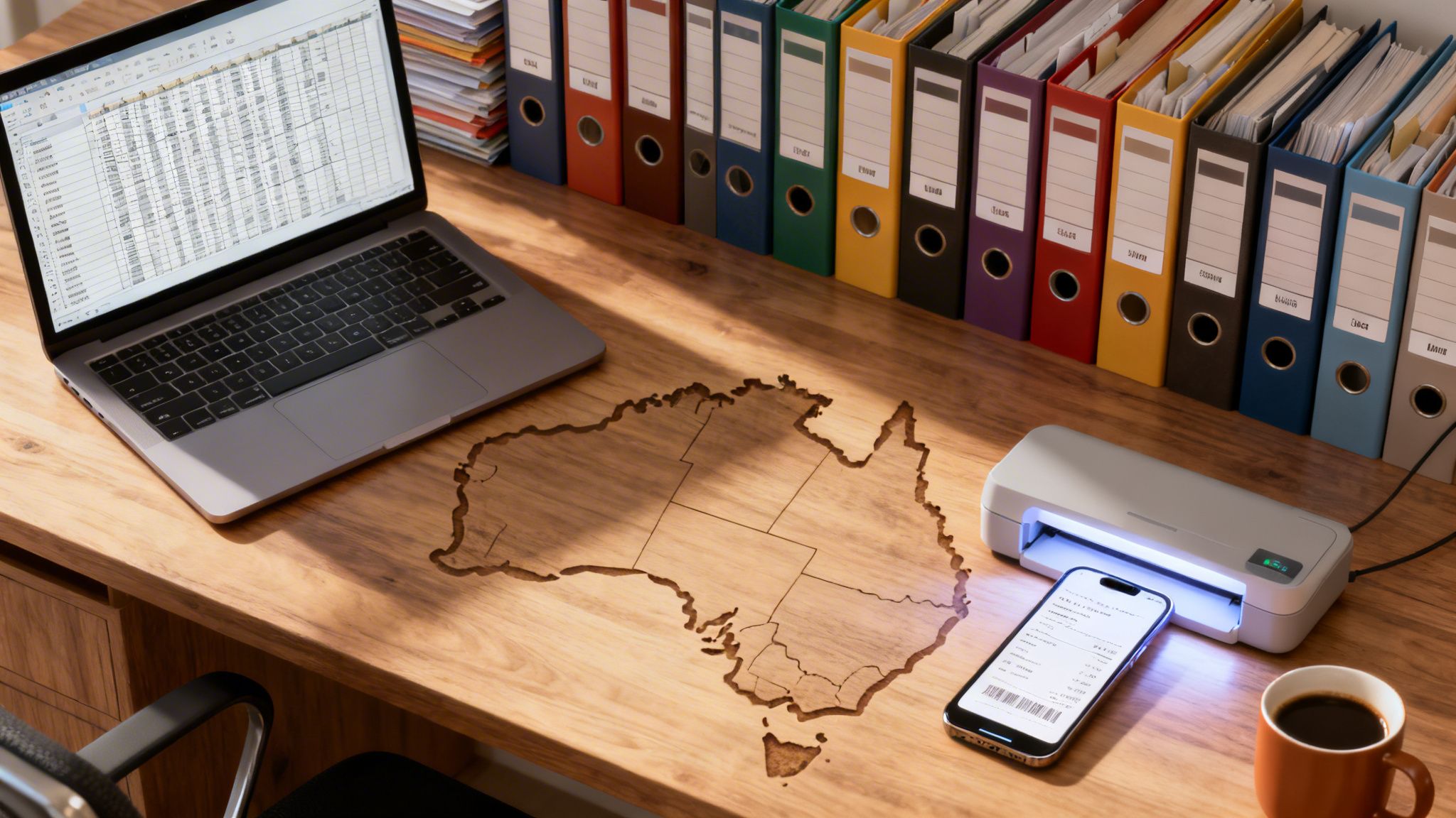 ATO 세금 신고 필수 서류(records you need to keep ato)를 정리하는 장면