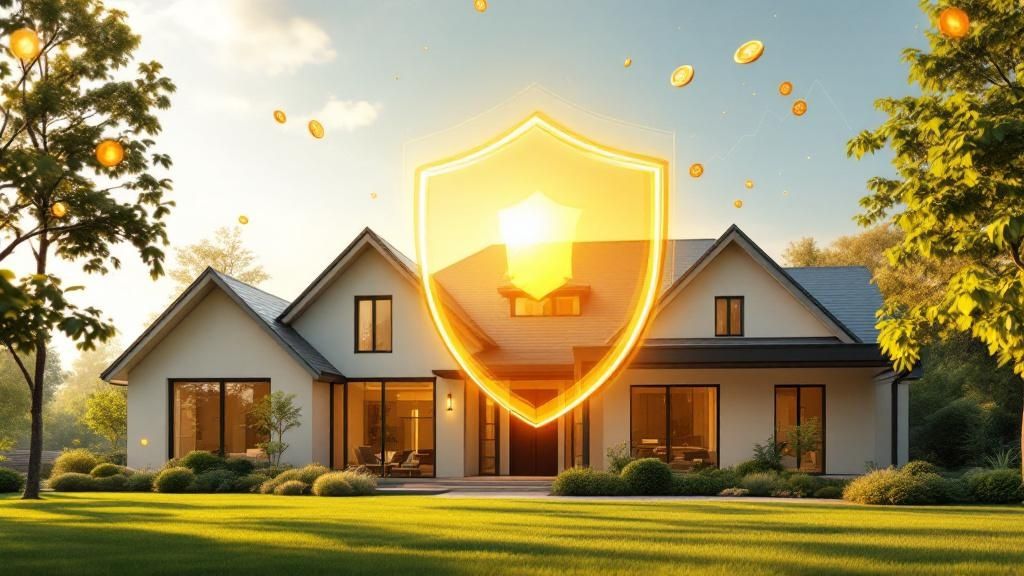 Australian house protected by golden shield icon, representing CGT exemption on main residence