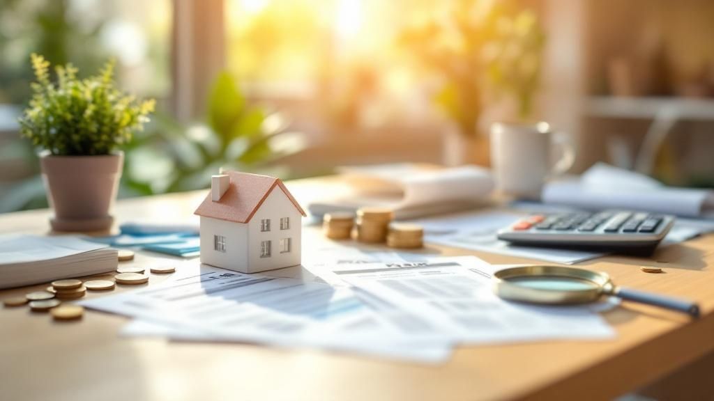 Miniature house and calculator on paperwork representing rental property tax deductions in Australia