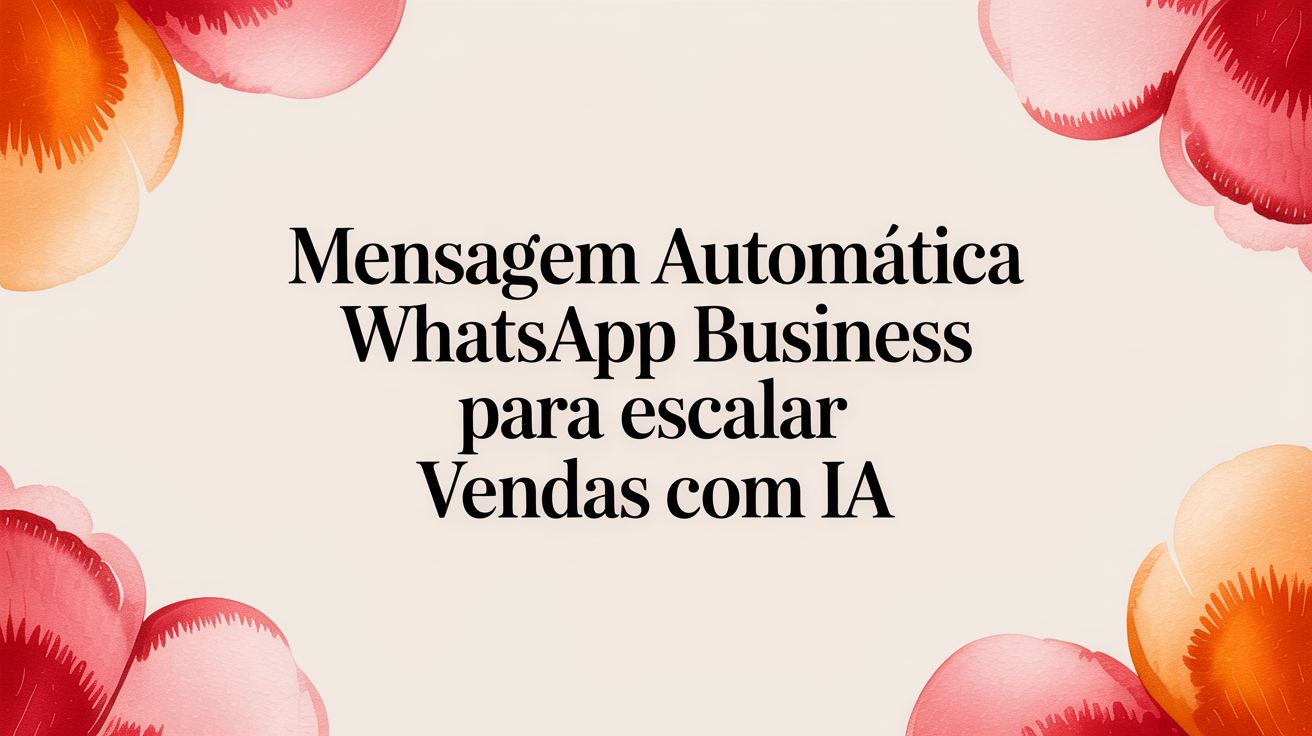 Automatic message whatsapp business sales