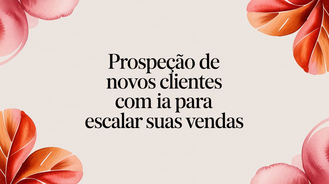 New client prospecting watercolor text