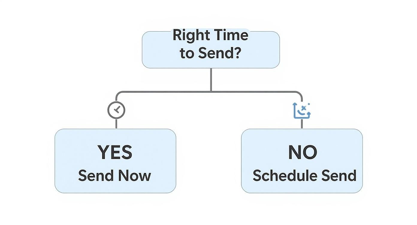 Infographic about how to schedule email outlook