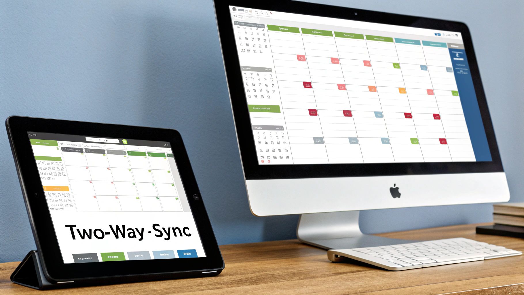 A magnifying glass hovering over a calendar, symbolizing troubleshooting.