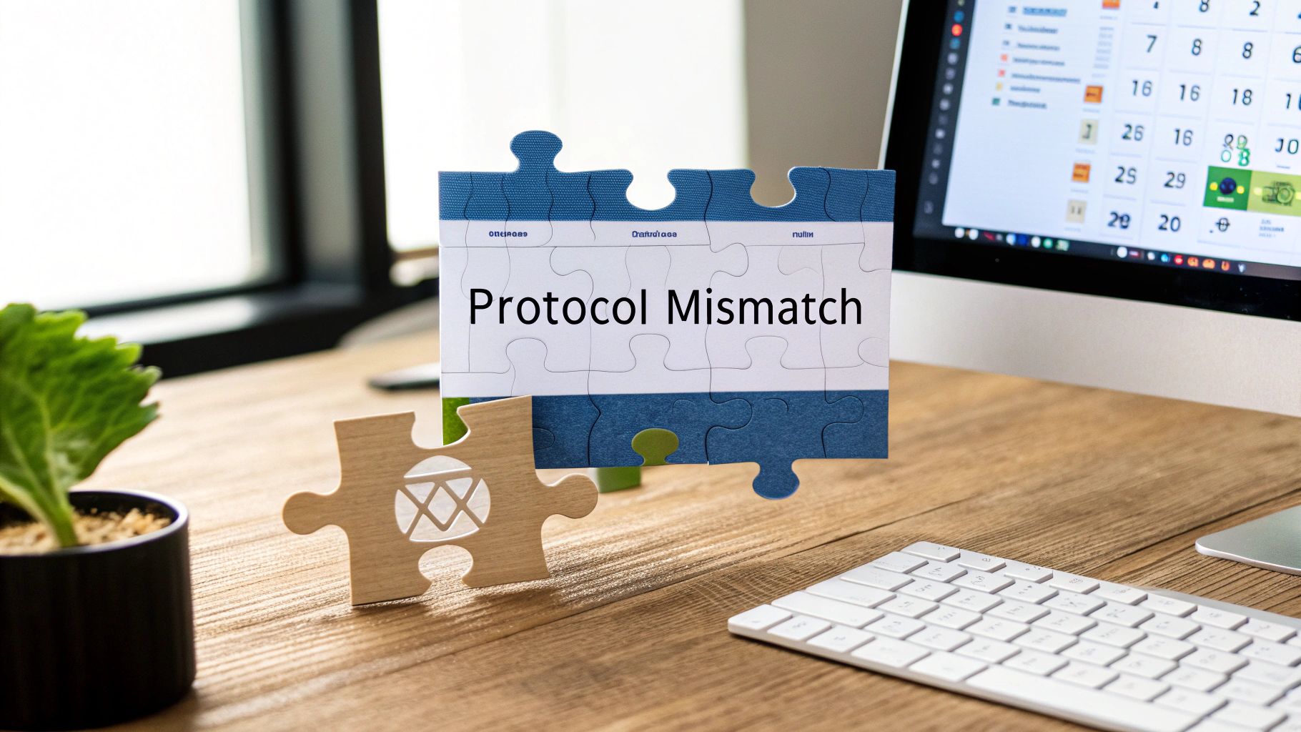 A person looking frustrated at their computer screen, symbolizing the difficulty of syncing CalDAV with Outlook.