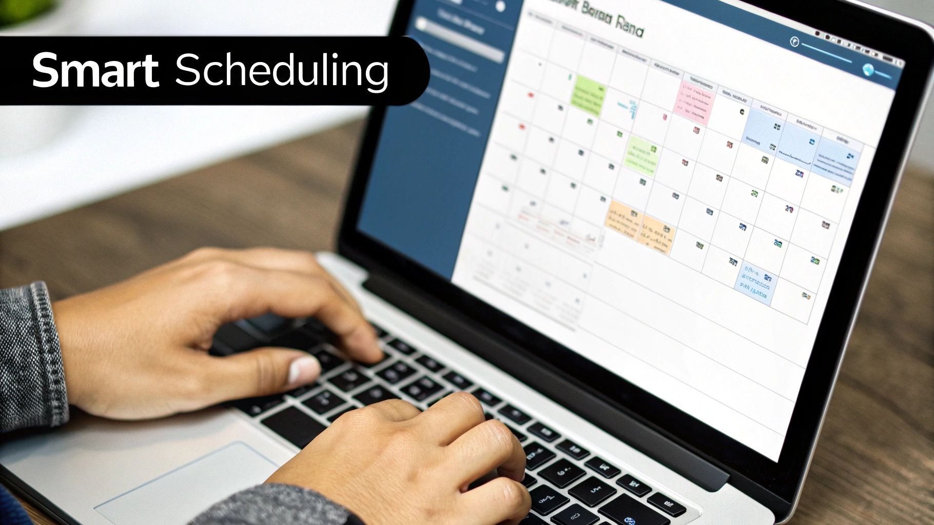 A user typing a natural language command into a calendar app on their Mac, with the event details being parsed automatically.