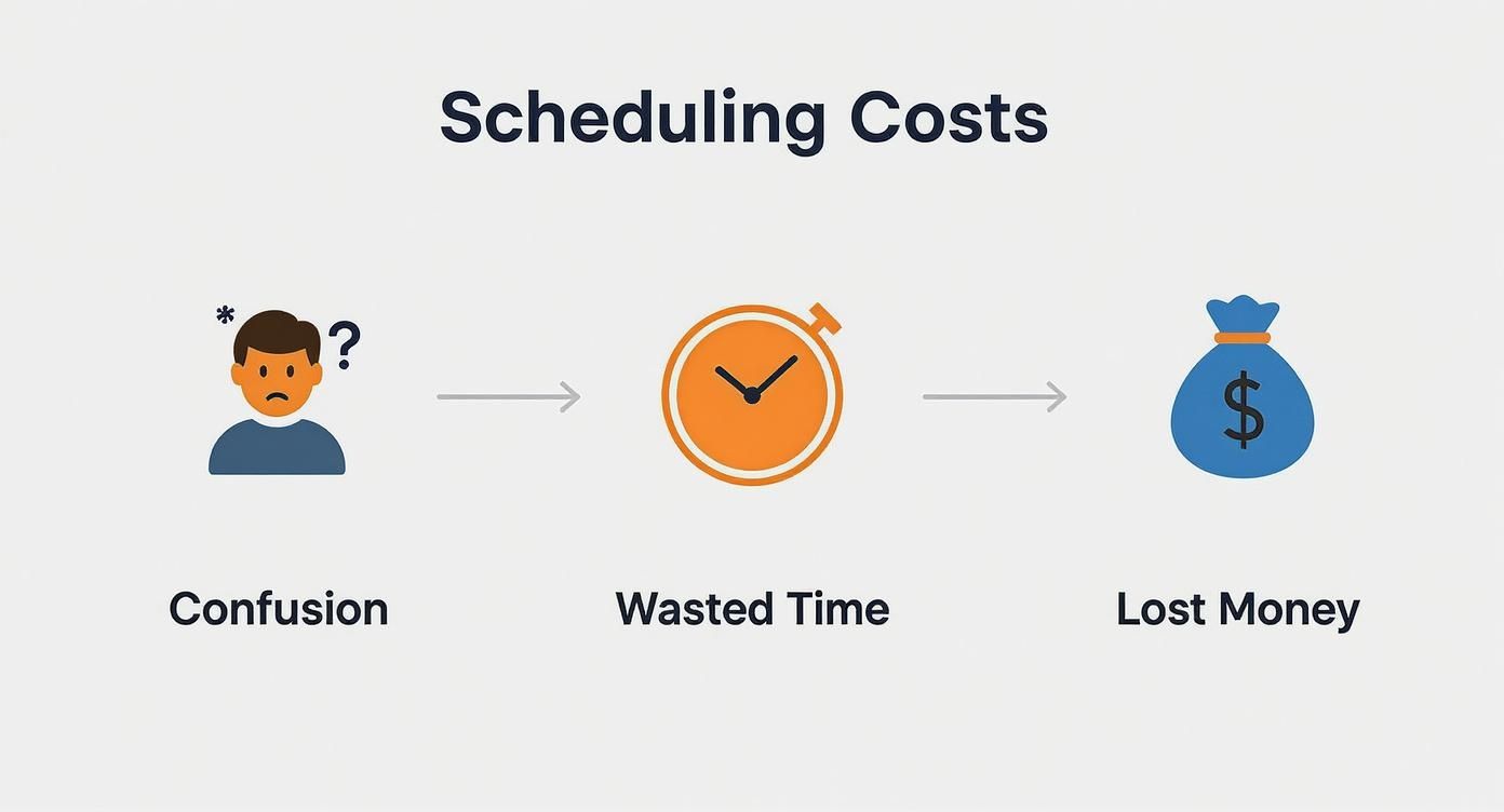 Infographic about meeting planner for time zones