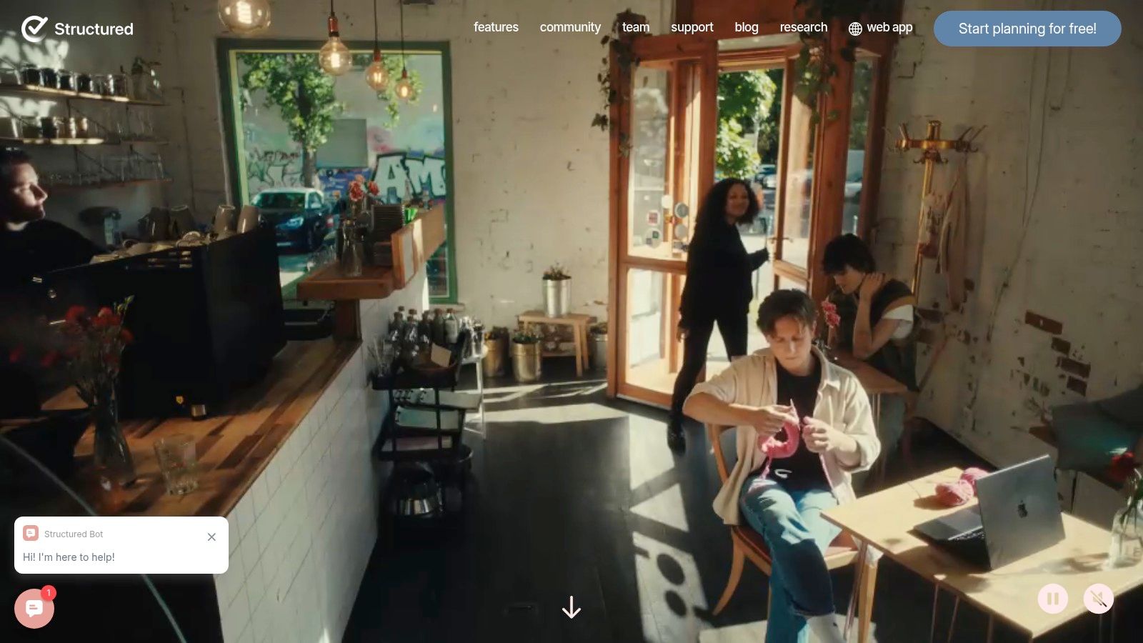 Structured’s clean timeline view on an iPhone, perfect for visual day planning