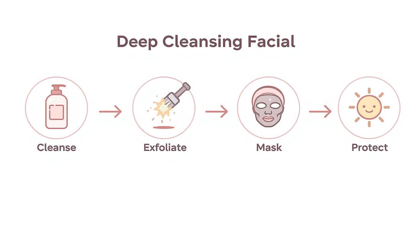 Infographic about deep facial cleansing near me