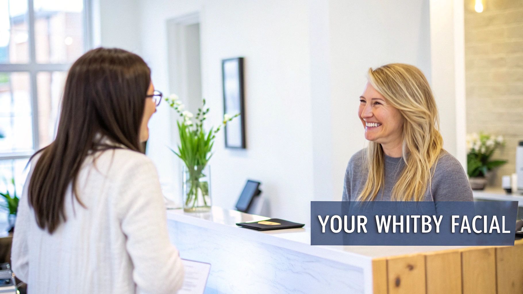 Woman receiving a professional facial treatment in a calm studio setting.