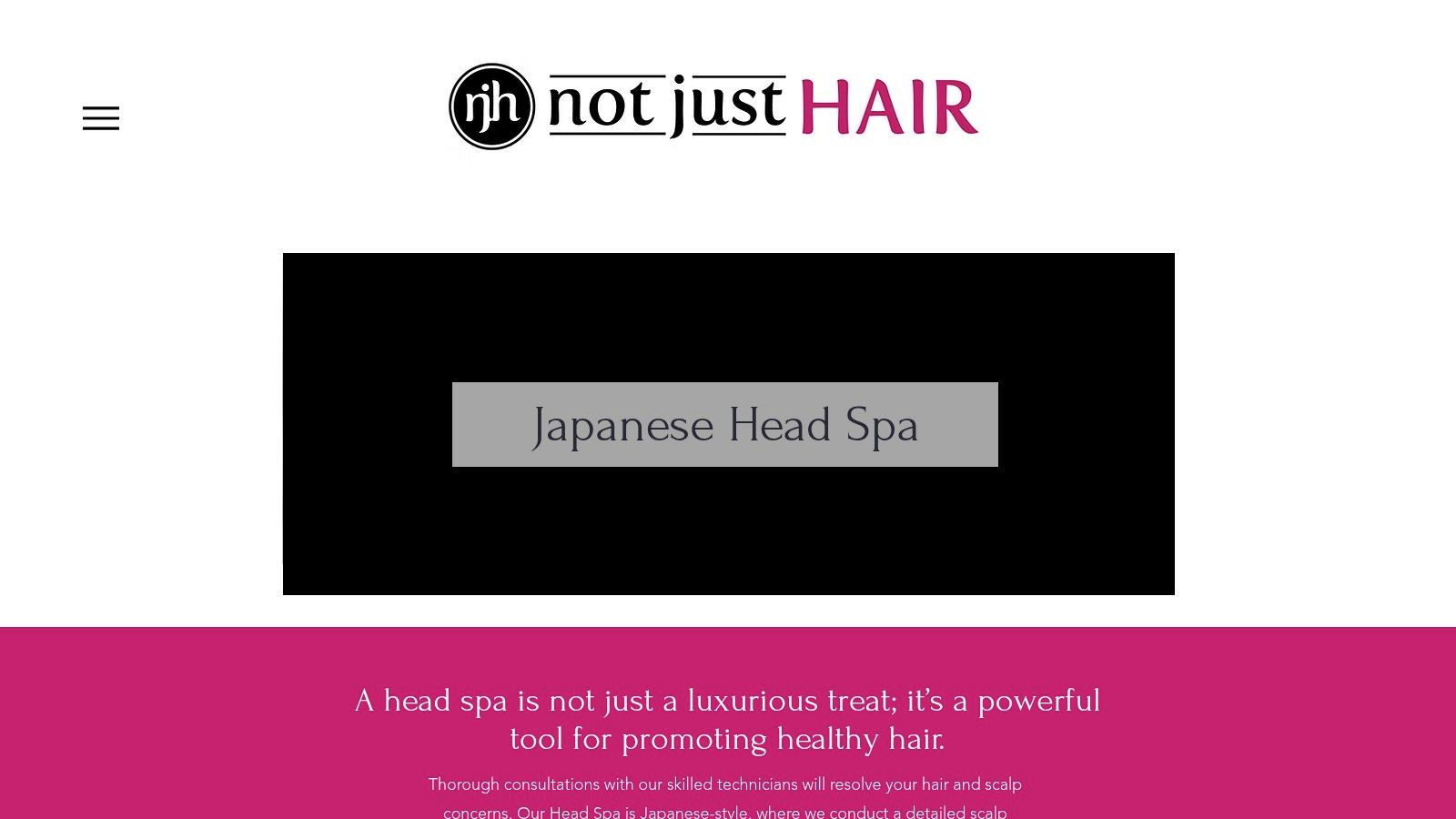 Not Just Hair — Japanese Head Spa
