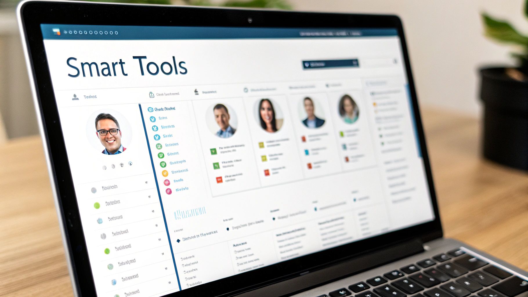 Screenshot from a talent sourcing platform showing candidate profiles and search filters.