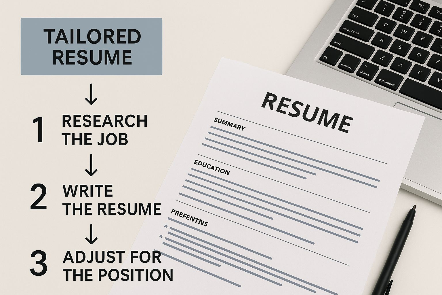 Infographic about job description resume match