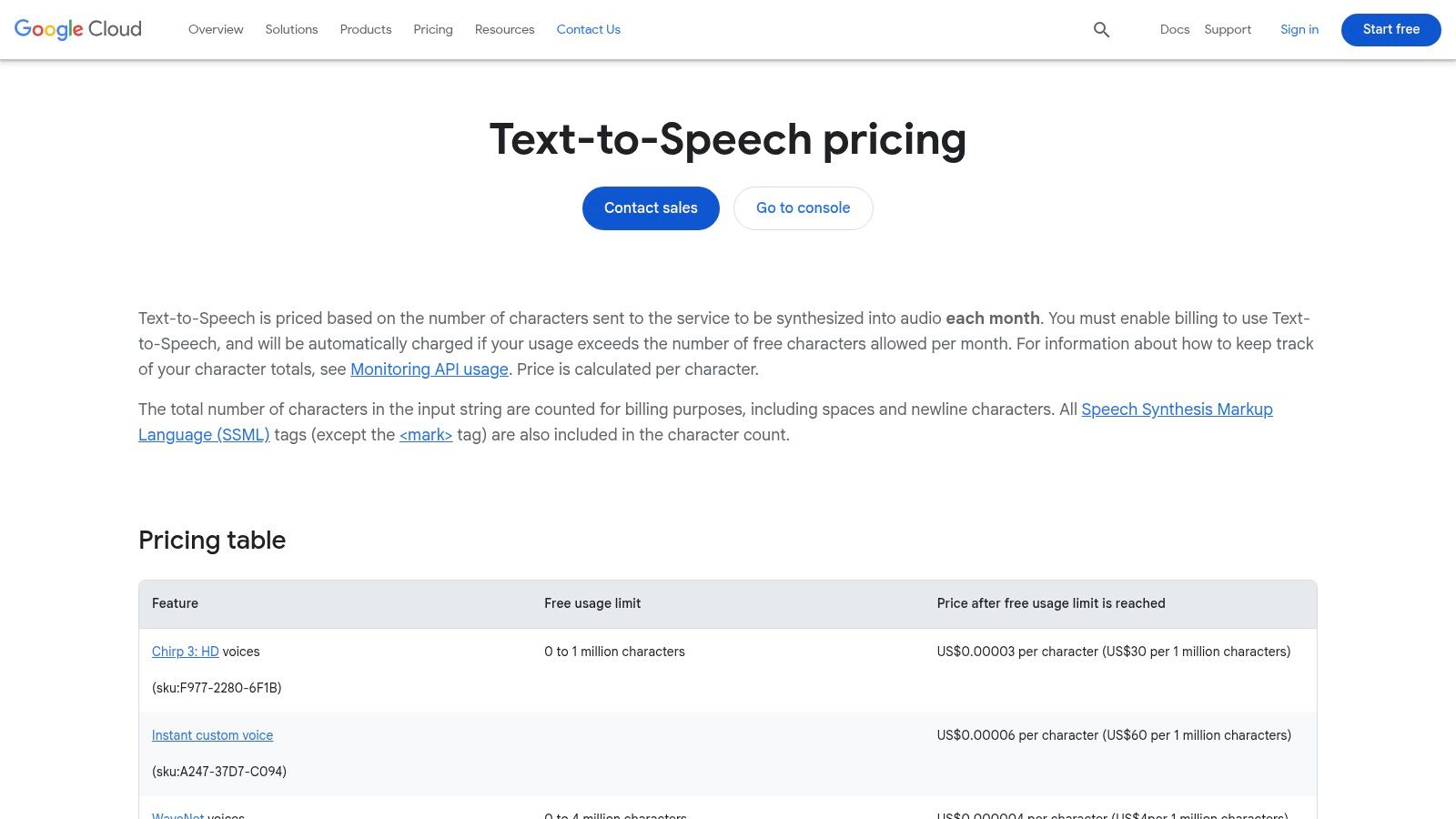 Google Cloud Text-to-Speech