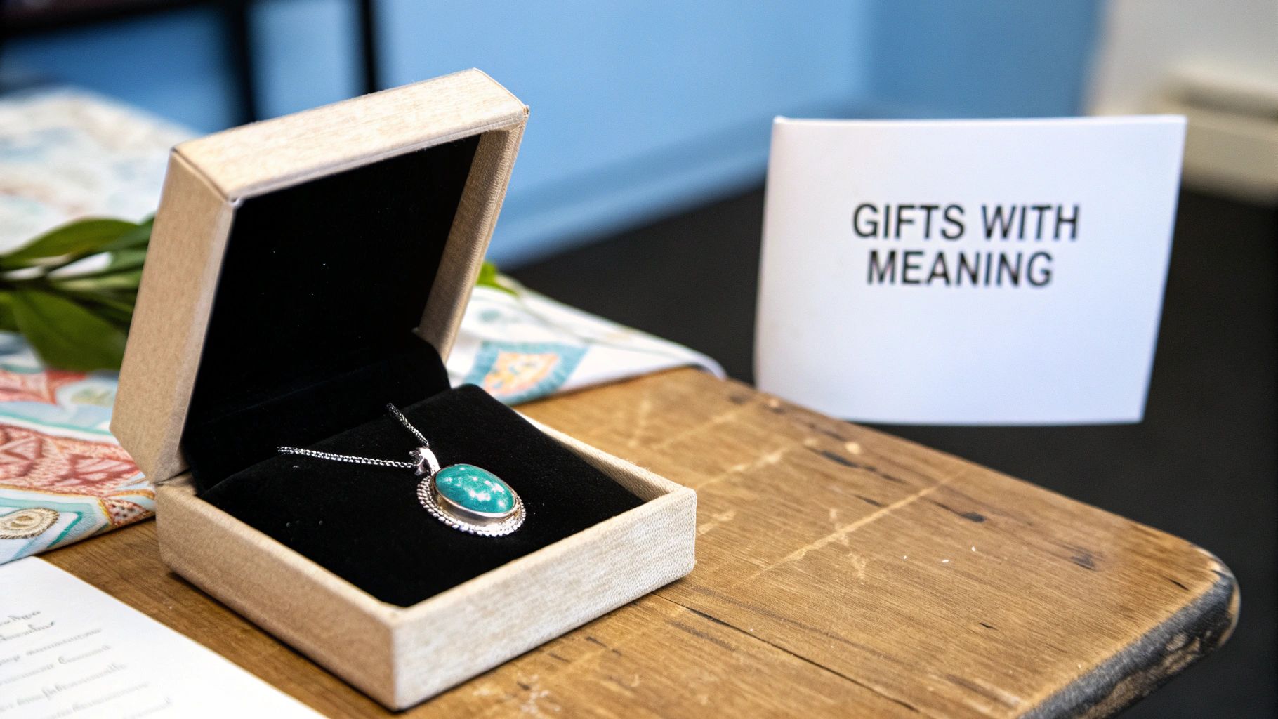 Woman wearing Southwestern style turquoise jewelry.
