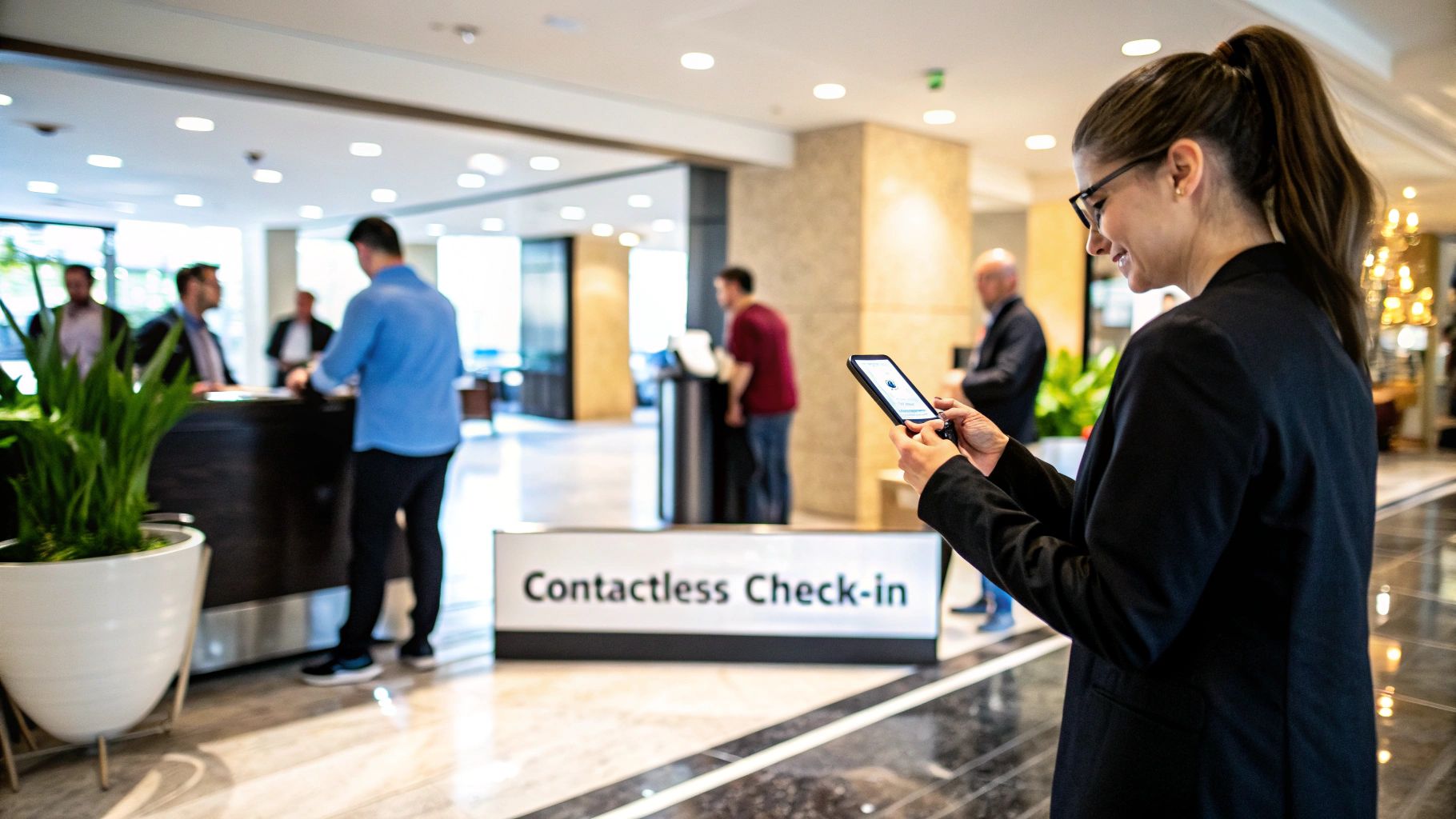 Infographic showing key data about Contactless Technology and Mobile-First Guest Experience