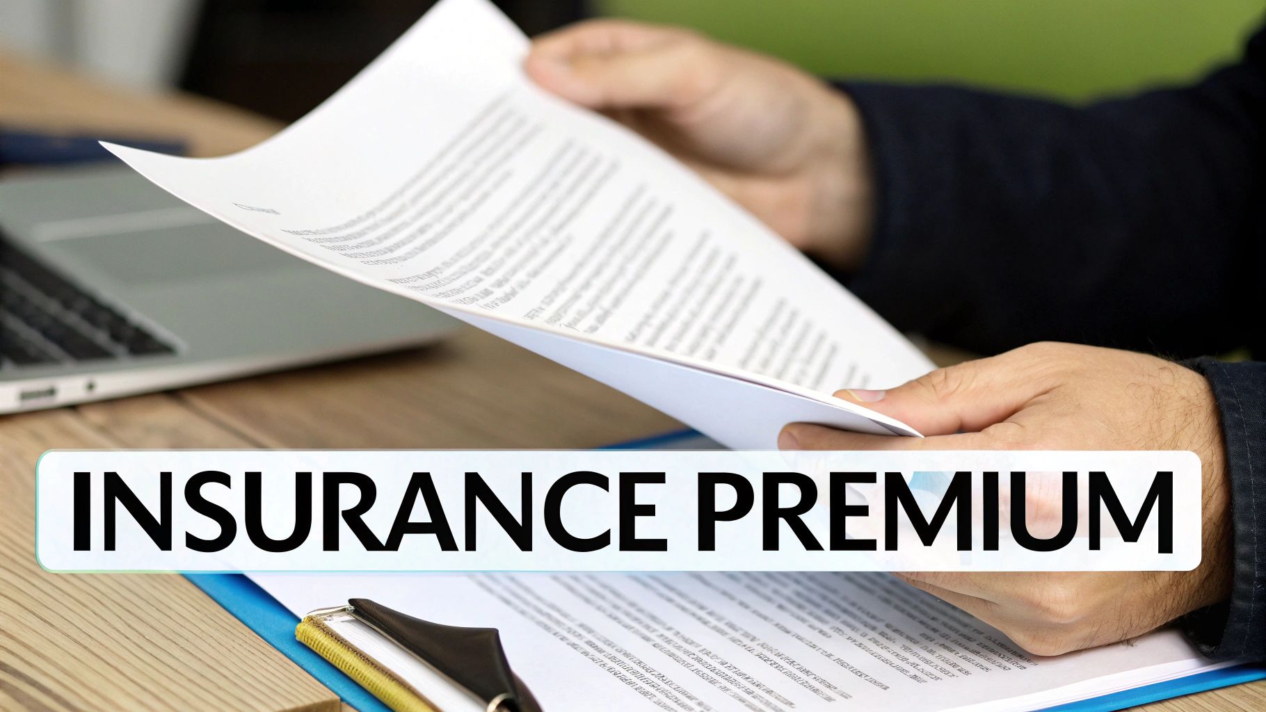Insurance premiums visual metaphor