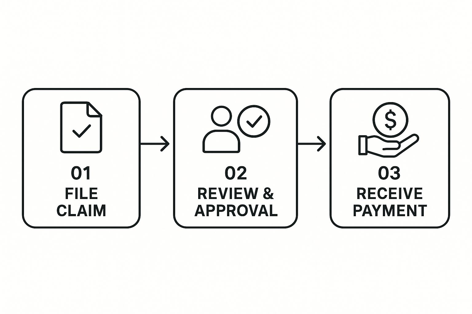 Infographic about insurance claim process