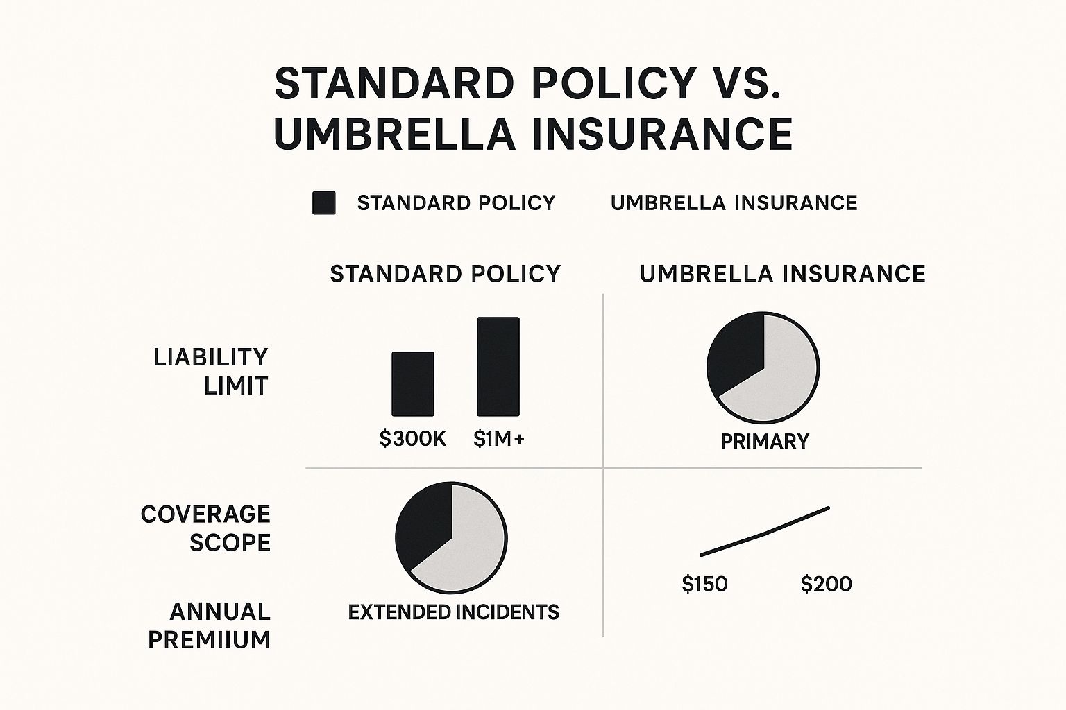 Infographic about what is umbrella insurance