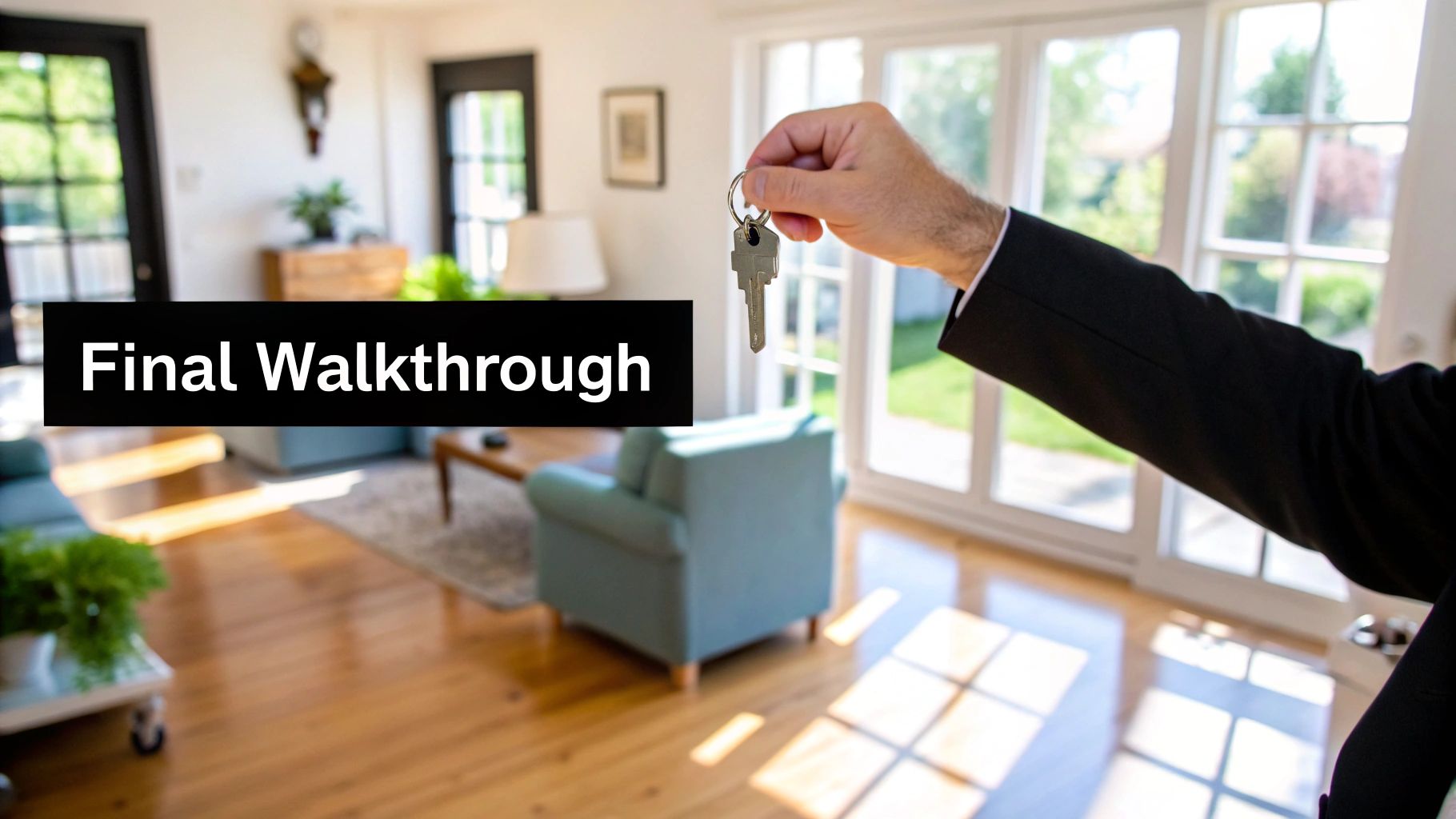 A smiling couple receiving the keys to their new custom home from their builder.