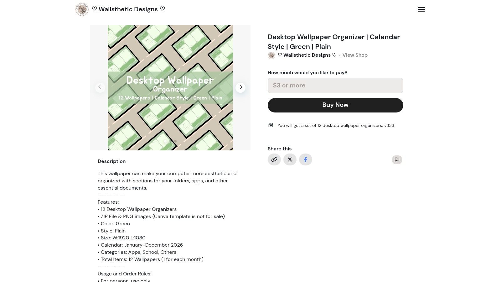 Ko‑fi Shop (Wallsthetic Designs)