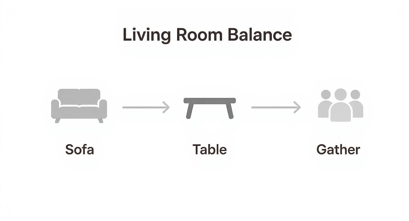 Infographic about square coffee table