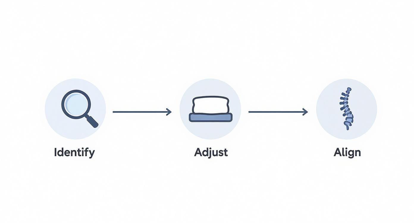 Infographic about how to fix posture while sleeping