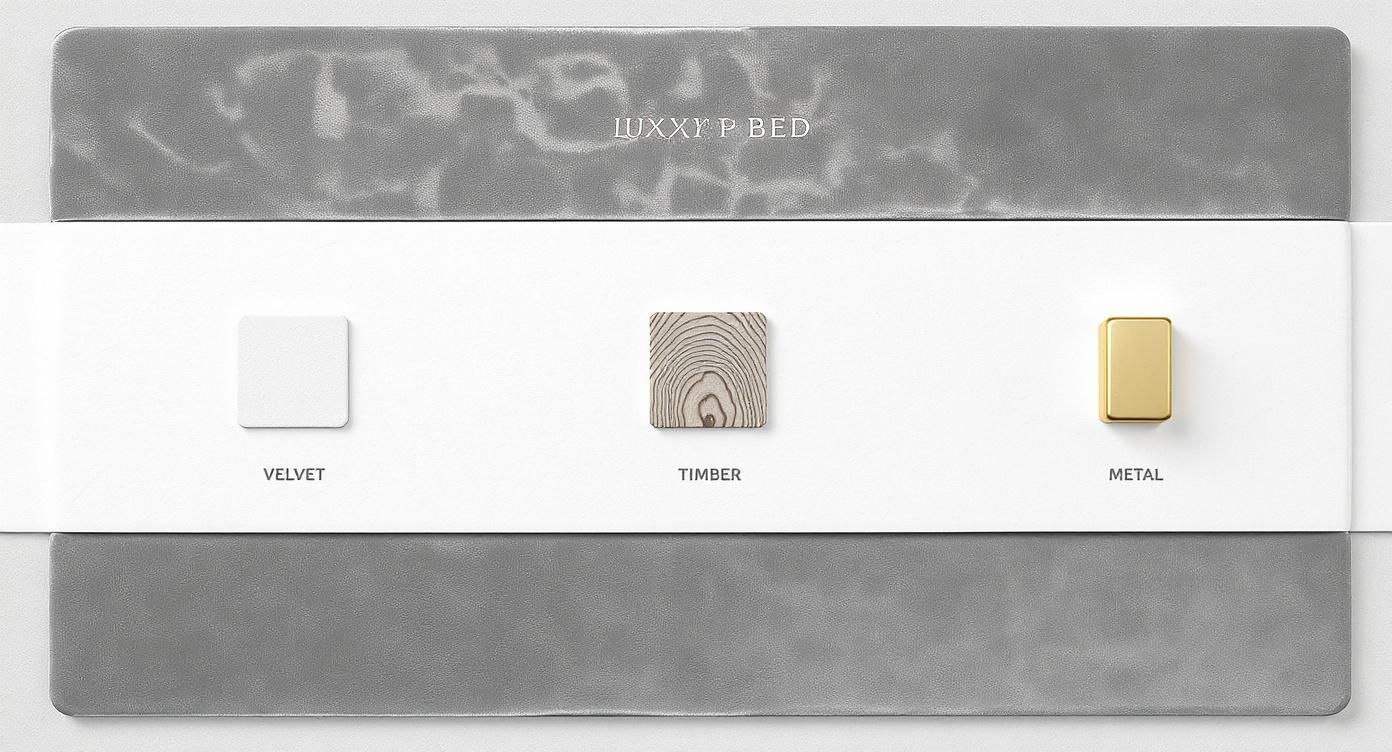 Infographic about king bed frames and headboards