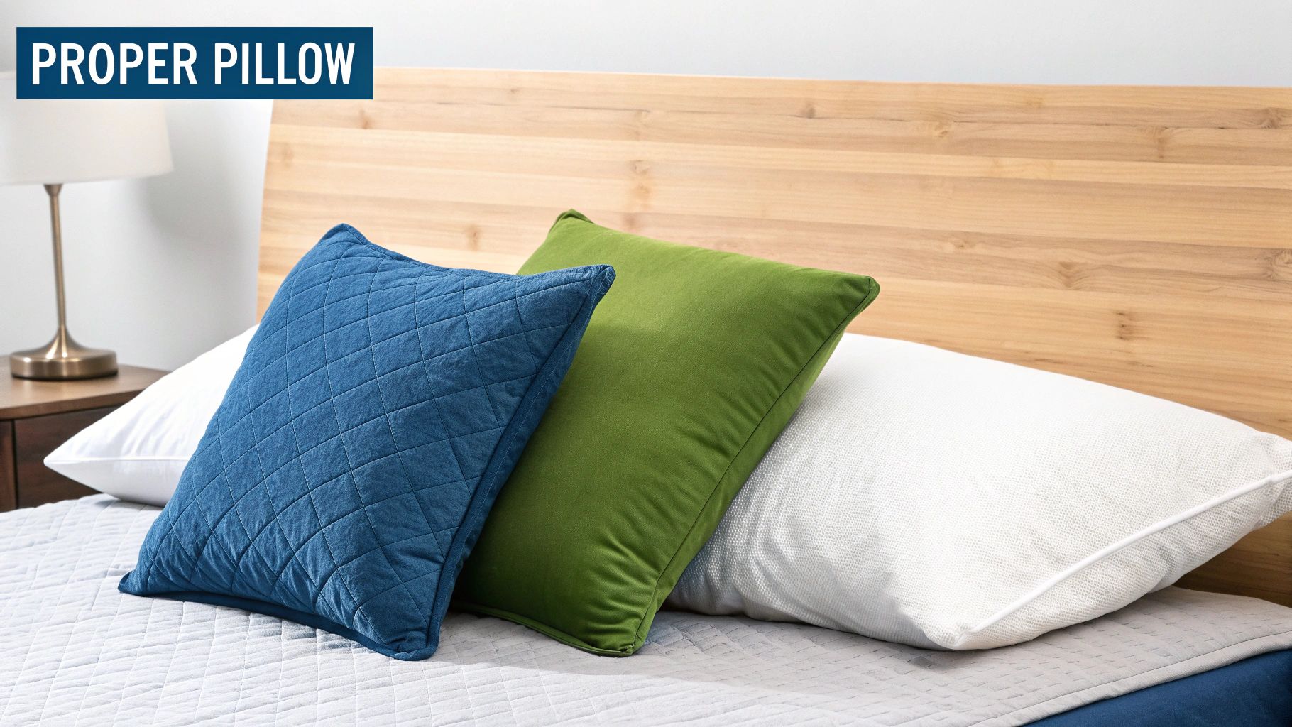 Woman sleeping with a supportive pillow to align her spine