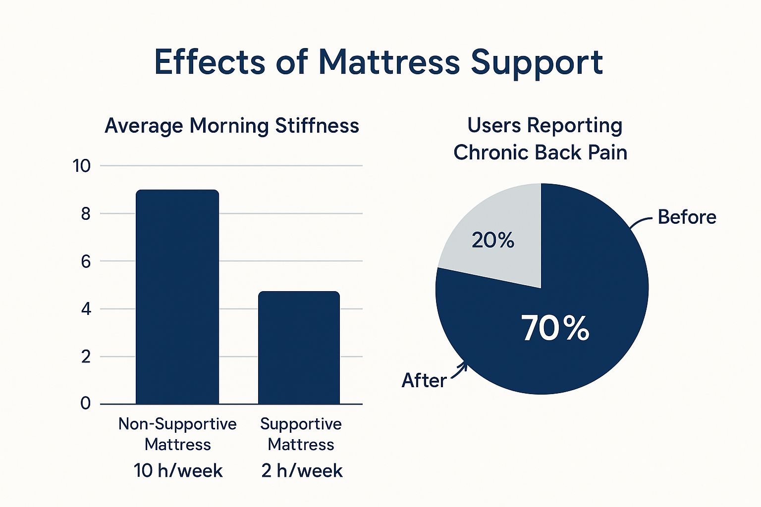 Infographic about mattress with back support