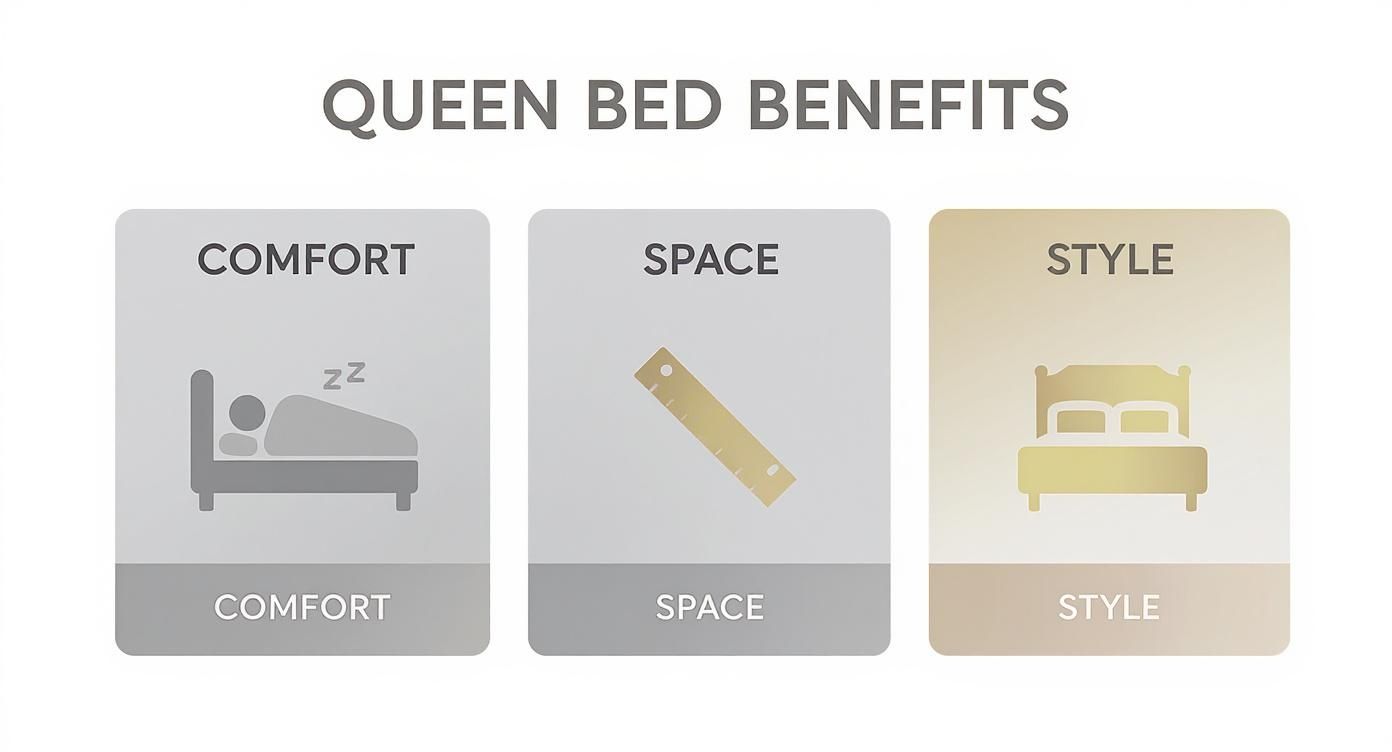 Infographic about queen mattress bed frame