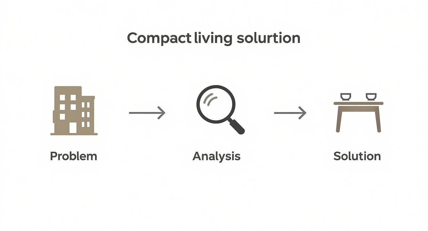 Infographic about small rectangular dining table