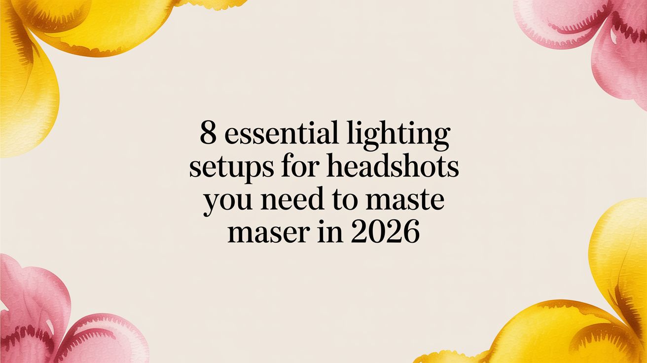 8 Essential Lighting Setups for Headshots You Need to Master in 2026