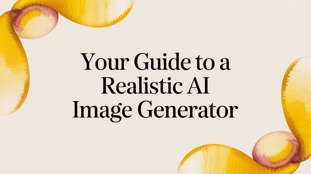 Your Guide to a Realistic AI Image Generator